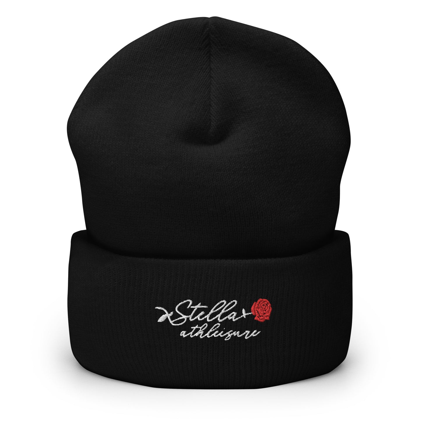 Stella Cuffed Black Beanie