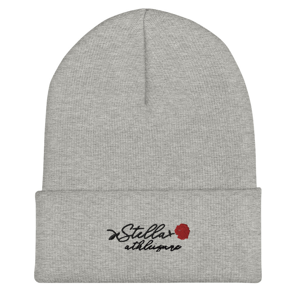 Stella Cuffed Light Grey Beanie